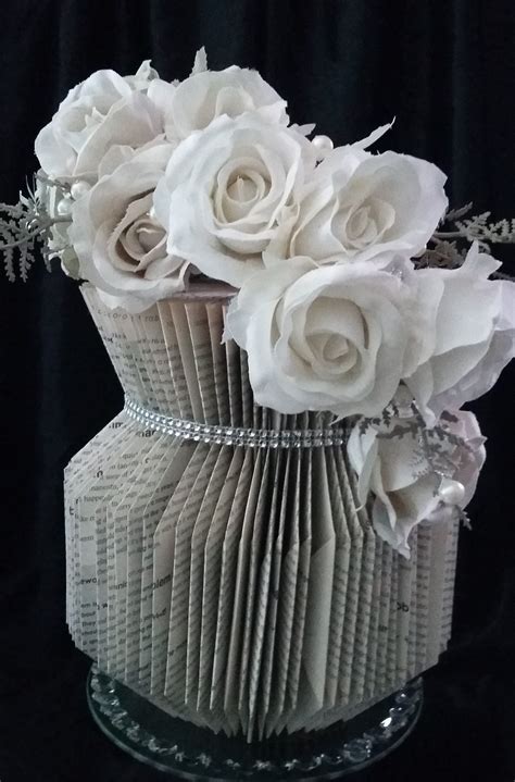 folded book vase|More.